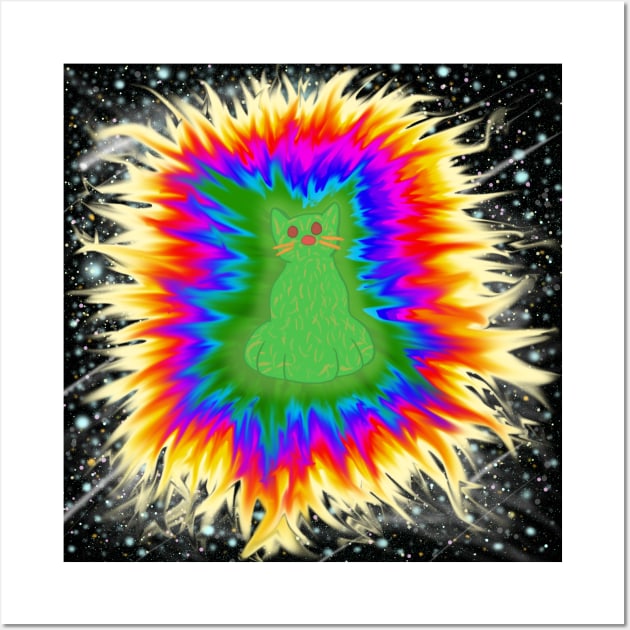 Trippy Jello Cat Art Wall Art by ToneDeafMusical